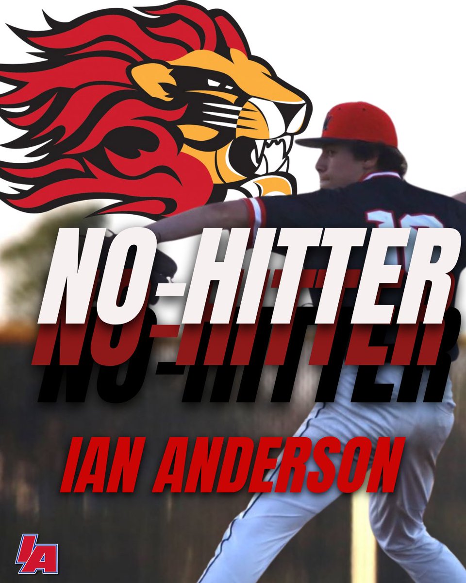 What a showing from <a href="/LMLionBaseball/">Linn-Mar Baseball</a>'s Ian Anderson who went the distance with a no-hitter! 
#IAbaseball x #iahsbb