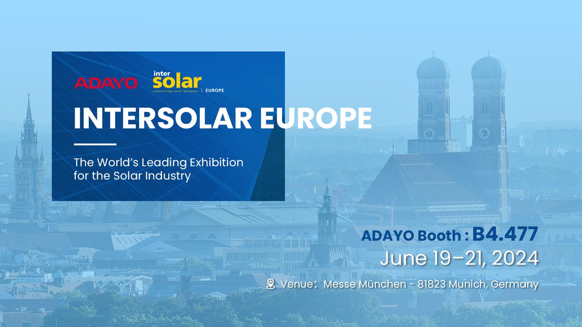 adayoenergy's tweet image. 🚄 Technology creates a high-quality life
🥂 June, ADAYO invites you to join us on an energy date to Munich

#SolarFlow #IntersolarEurope2024 #Munich  #Innovation  #RenewableEnergy  #IntersolarEurope  #SustainableEnergy