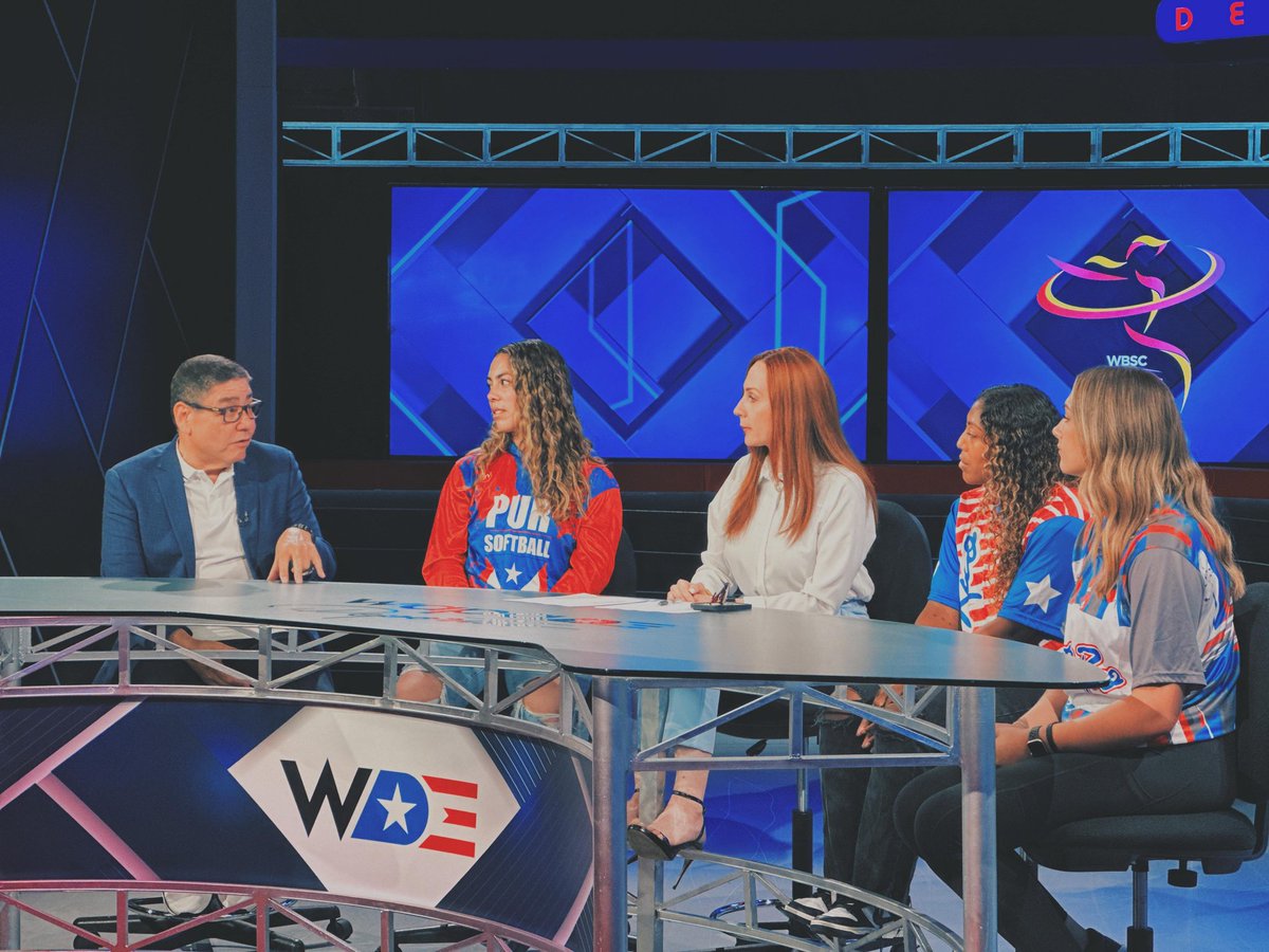 pursoftball's tweet photo. Nuestra Selección de Softball en La Linea Deportiva rumbo al Mundial en Italia este próximo mes de Julio . Agradecidos con Natalia Melendez y el equipo de Wapa por siempre abrirnos las puertas y por la cobertura que realizarán para nuestro equipo en este torneo tan importante. https://t.co/uOrrgbWbso