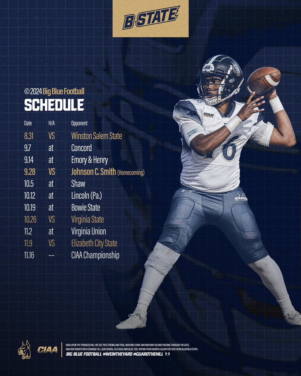 #WeInTheYard #BewareOfUs <a href="/BigBlue_FB/">Bluefield State University Football</a>