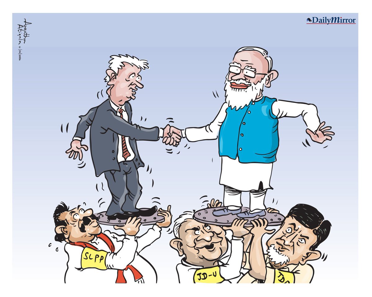 cartoonlka's tweet image. Cartoon by @awanthaartigala 

#NarendraModi #Modi_3 #RanilWickramasinghe