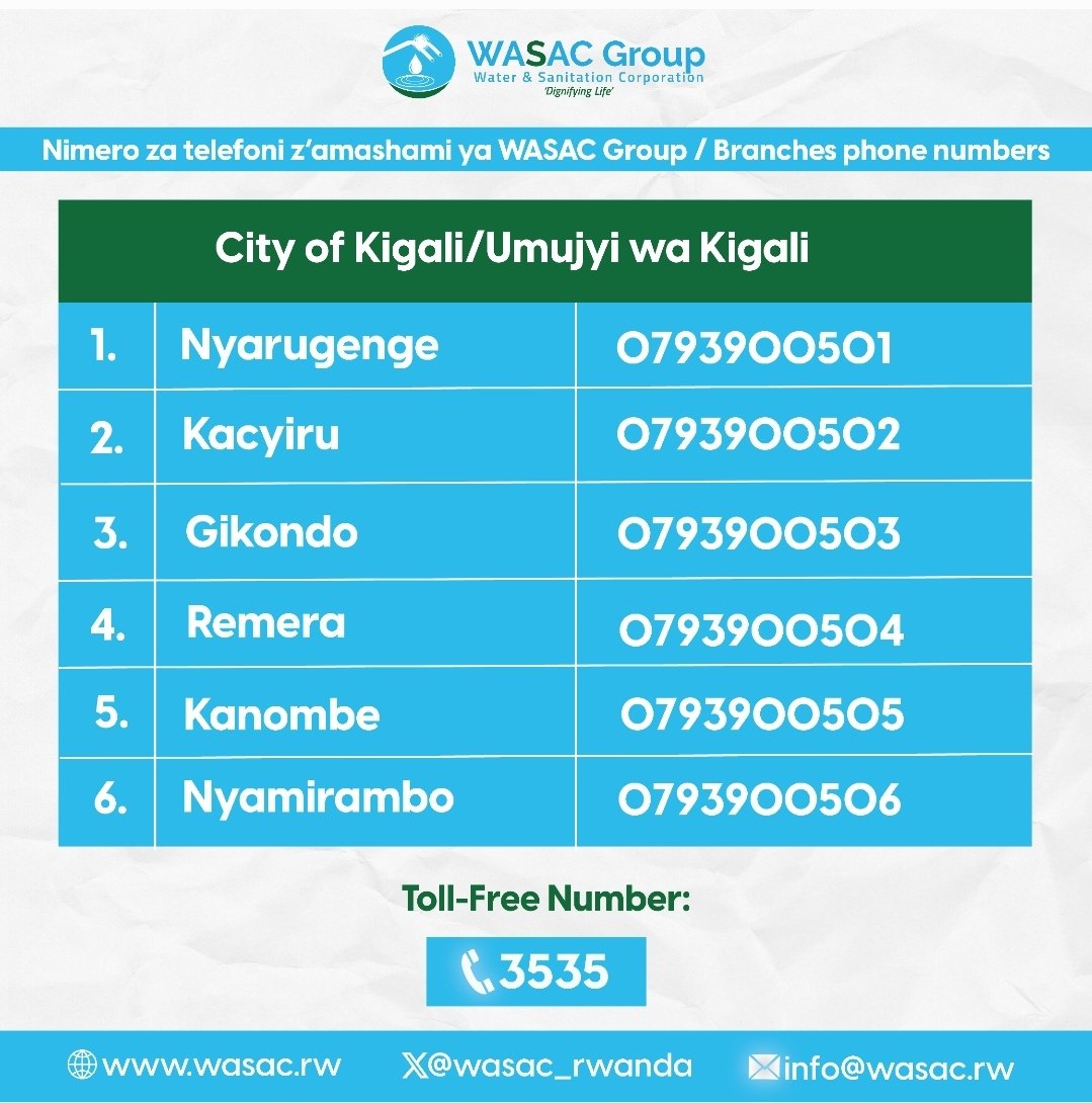 Water and Sanitation Corporation Group |Rwanda tweet media
