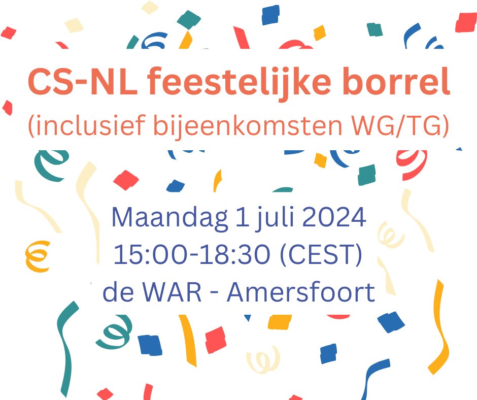 Kom je ook naar de feestelijke borrel om de officiële lancering #CitizenScience Nederland te vieren?

📅 Maandag 1 juli 2024
🕒 15:00-18:30
📍 de WAR - Amersfoort

Sluit aan bij een WG/TG bijeenkomst of neem wat mee voor de Show&amp;Tell!

Meld je hier aan 👉formdesk.com/universiteitle…