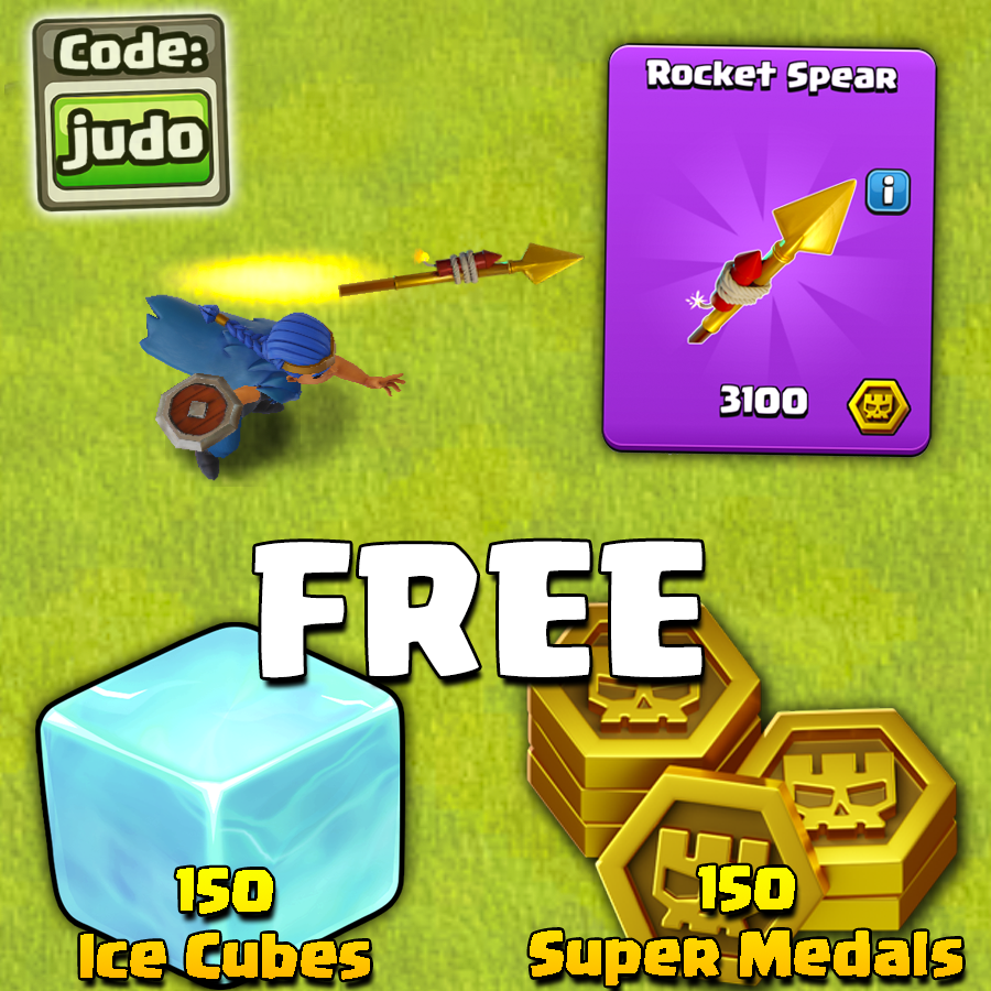 JudoSloth's tweet photo. 150 Ice Cubes and Super Troop Medals for Free! Click the link below to claim them; every creator has the same link. Check out my YT video for a summary of the Rocket Spear and thank you for using code judo to support the channel!

https://t.co/hlohFXyO5F https://t.co/7zioG0CUkw
