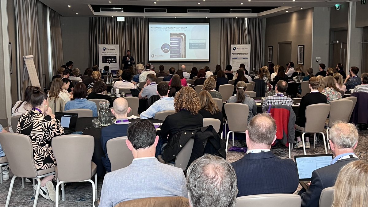 Jon Tilbury (@dpreservation) on Twitter photo Big turnout for Day 2 of the <a href="/Preservica/">Preservica</a> International User Group. Stuart Reed introducing the product roadmap and all the good #DigitalPreservation features coming soon. Big turnout for Day 2 of the <a href="/Preservica/">Preservica</a> International User Group. Stuart Reed introducing the product roadmap and all the good #DigitalPreservation features coming soon.