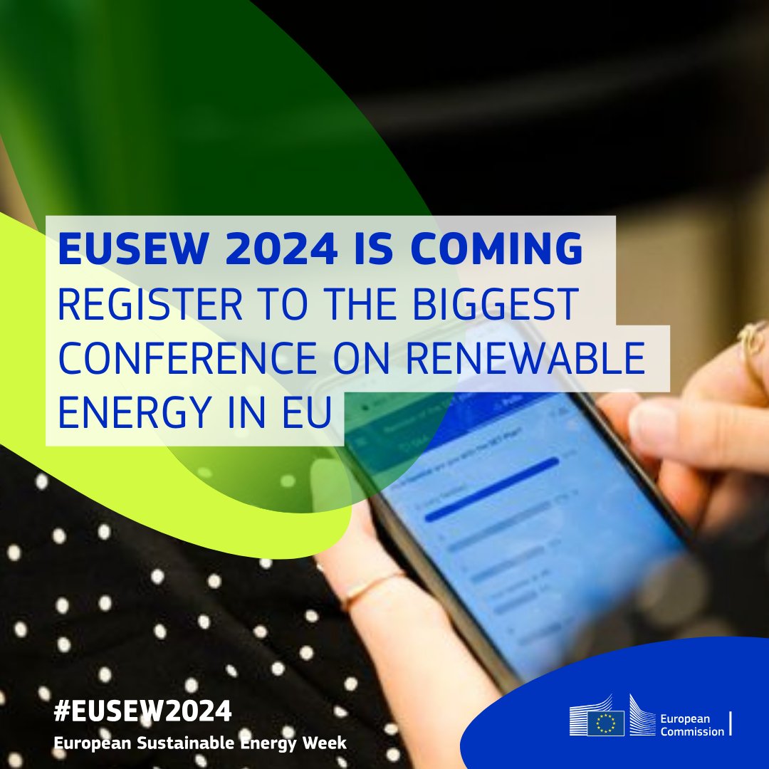 Until June 13th, join us online at #EUSEW2024, the biggest conference dedicated to #RenewableEnergy &amp; #EnergyEfficiency in Europe.

This year’s theme is ‘Net-zero energy solutions for a competitive Europe.’

interactive.eusew.eu

#EUGreenDeal #Opportunities4Development