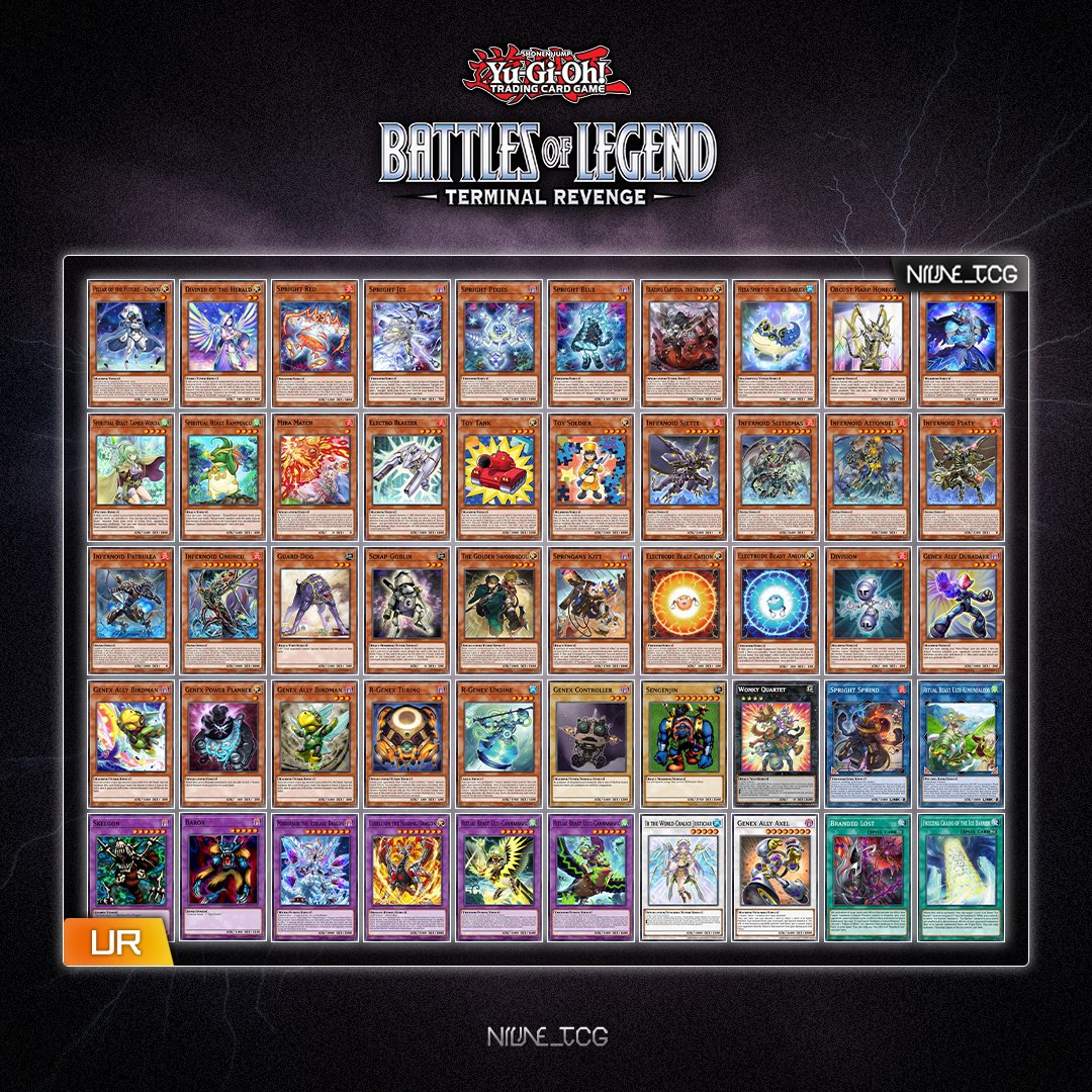 niline_tcg's tweet photo. Toutes  les cartes et les raretés de l'édition "Battles of Legend : Terminal  Revenge" [BLTR] en TCG pour une sortie prévu le 20 Juin 2024 !

Source : j'ai charbonné
#遊戯王 #yugioh #유희왕 #tcg #yugiohcards #masterduel #battlesoflegend #terminalrevenge https://t.co/ep6962gFkj