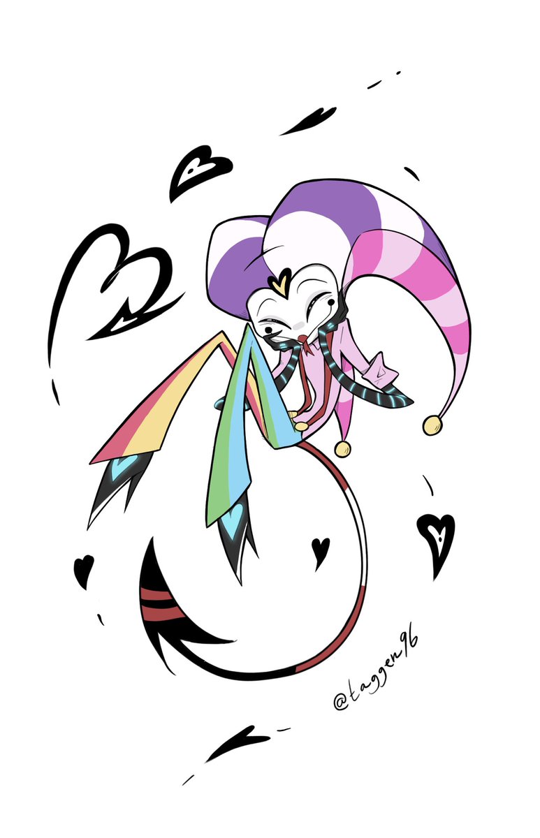 taggen96's tweet photo. Fizz in his cute little outfit 🌈

#fizzarolli #helluvaboss https://t.co/u0GpyIBEwG
