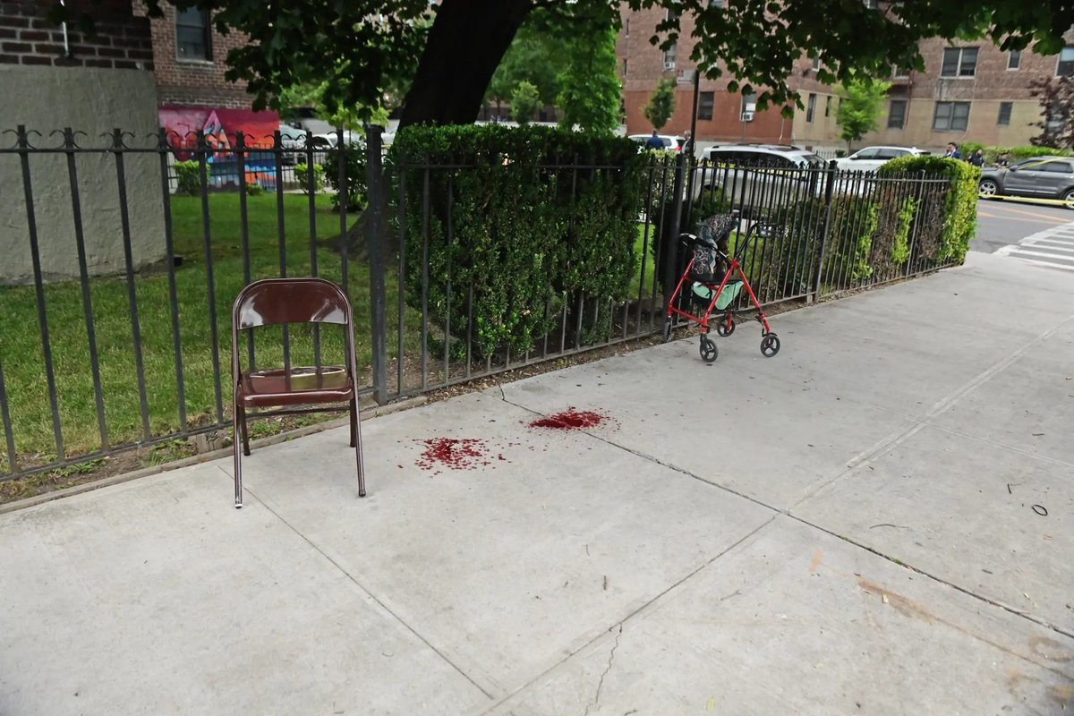 Crime_In_NYC's tweet photo. An 84-year-old woman was shot while sitting in her walker on a Brooklyn street corner Monday evening.

She was struck by a stray bullet in her left arm while sitting on the sidewalk near the intersection of Brooklyn Avenue and Foster Avenue in East Flatbush at around 6:45 pm.

She was rushed to Kings County Hospital and is expected to survive.

The octogenarian was not the intended target of the shooter, according to law enforcement sources.

https://t.co/xFhXdB63ZM