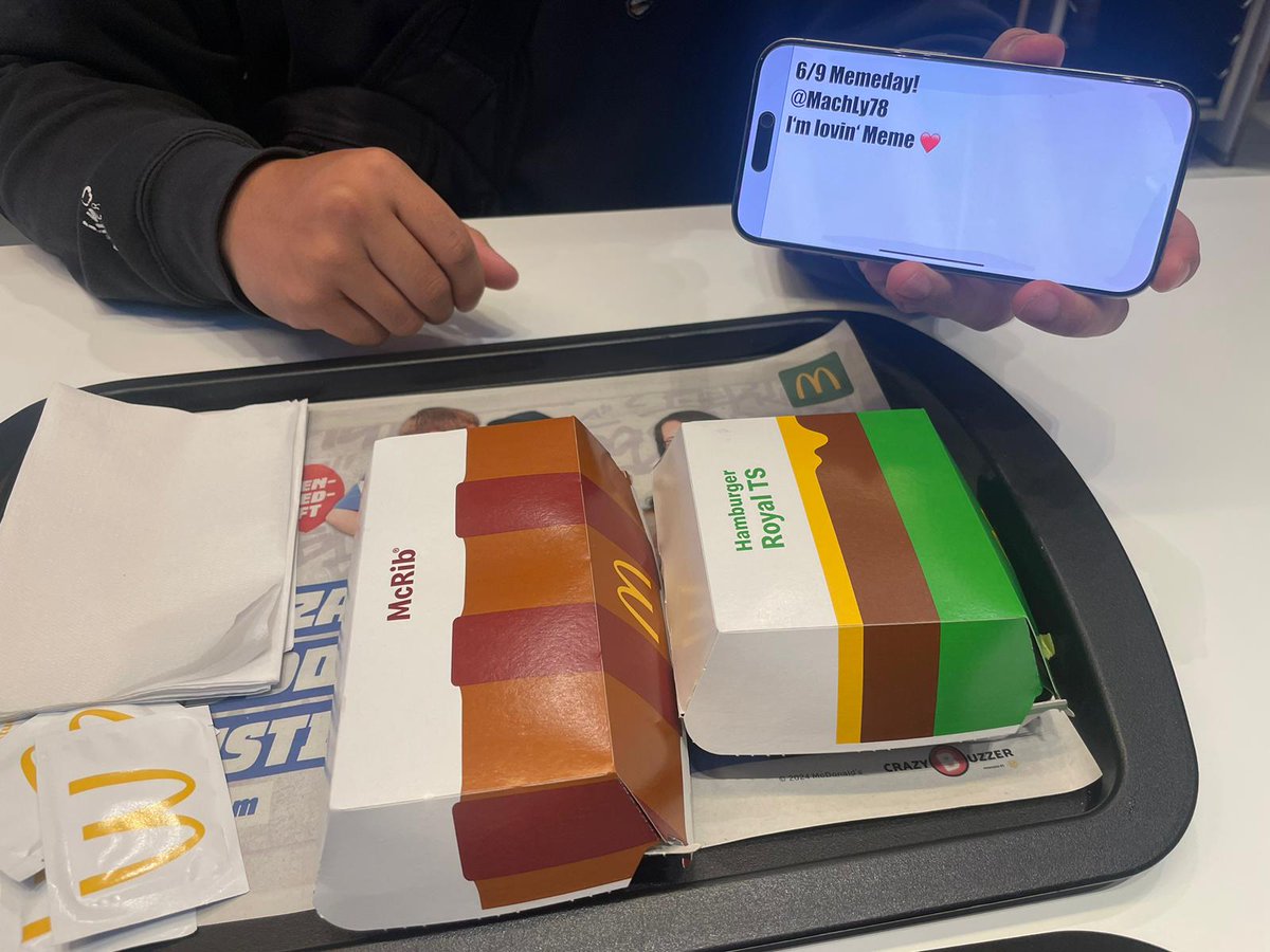 MachLy78's tweet photo. I'm joining my @Memeland fam to celebrate 6/9 the #MemeDay at @McDonalds!

I’m Lovin’ MEME! ❤️‍🔥

{Don’t forget your photo!} https://t.co/mYjdnWlTXl