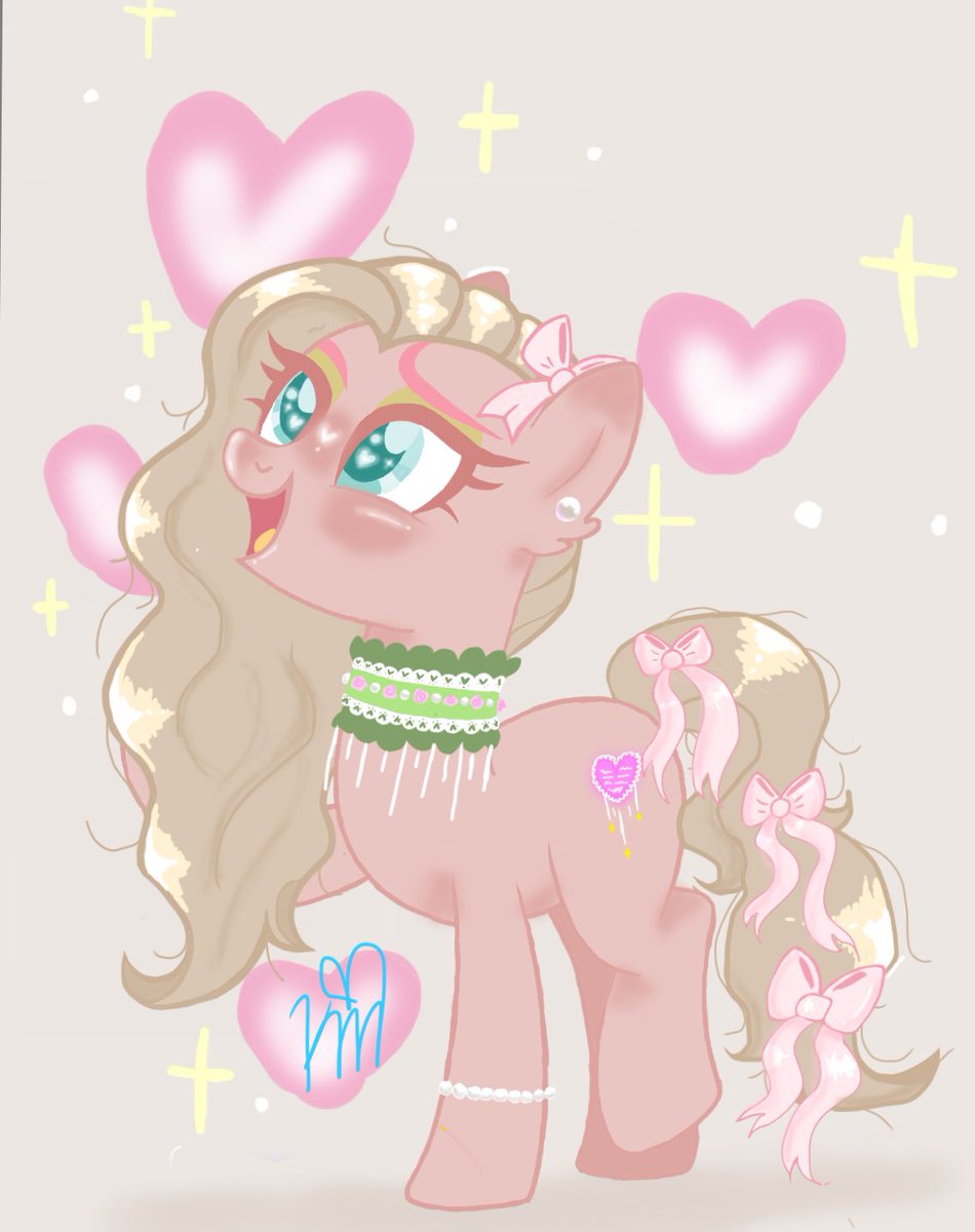 NEW OC !!! 
Heart Strings ✨🎀🩷

Commissions still open!!! 
Custom base edits: $10
Hand-drawn customs: $15 
Profiles/ icons: $5
🩷🩷🩷
#mylittlepony 
#mlpoc
#art
#commission