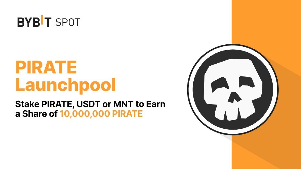 New Launchpool on <a href="/Bybit_Official/">Bybit</a> 
 $PIRATE the utility token of <a href="/PirateNation/">Pirate Nation</a> .
I will farm with 2k $USDT and will loan 5k $MNT
as individual limits per bybit account 🪙