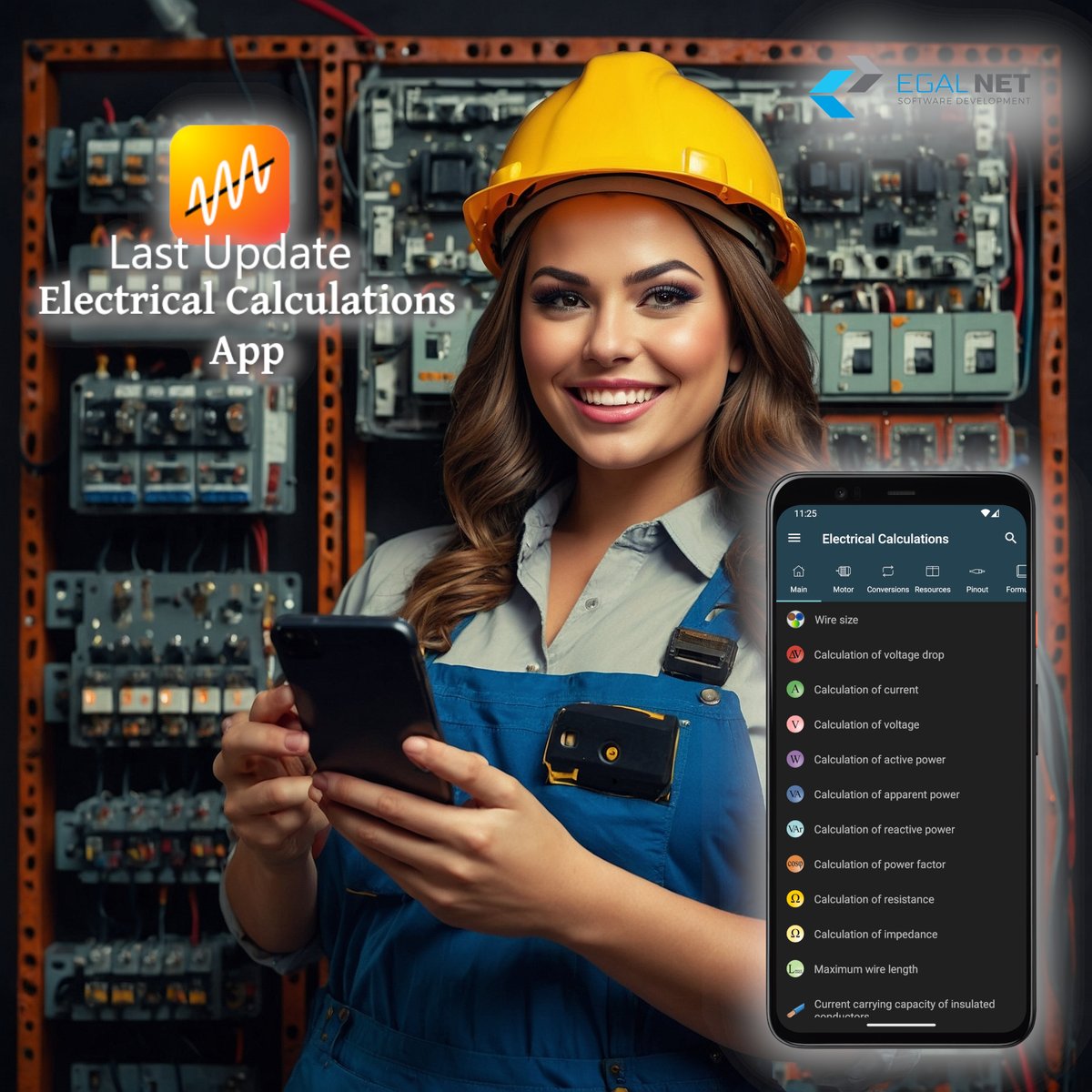egal_net's tweet photo. Last update of #ElectricalCalculationsapp:
📌 Mod: Improved calculation of maximum short-circuit current
📌 Upd: Macedonian language (by Dragančo Velkov)
download links:
https://t.co/kO8lVp4ub6
#EgalNet #android #ios #windows #AiImageGenerated https://t.co/uLhiFxHGUL