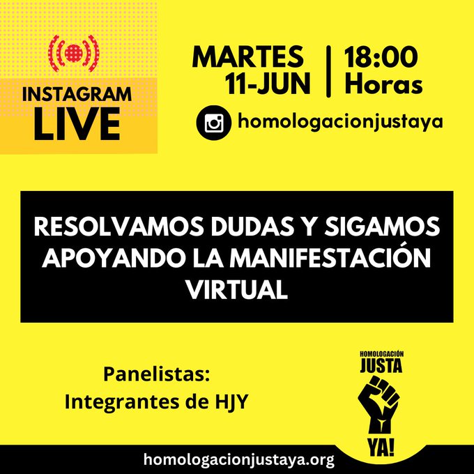 Desde <a href="/CCOO/">Comisiones Obreras</a> apoyamos a #HomologaciónJustaYa que está realizando una manifestación virtual buscando luchar por homologación de títulos y cualificaciones profesionales en España! <a href="/homologacionjya/">Homologacionjustaya</a> 

Instrucciones para hoy en instagram 👇🏻