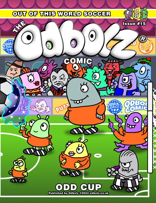 OdbolzComics's tweet photo. #ComicBook ⚽️ Reveal 🚨☑️
Issue #14 & #15 ☑️
#SOCCERBOLZ & #ODDCUP ☑️
Double issue that reveals into one cover image ☑️
Football Fun & Frolics ☑️
Out of This World Soccer ☑️
Not affilliated with The #UEFA #EURO2024 Soccer Tournament 😇
https://t.co/RL08HyFi1U
⭐️⭐️⭐️⭐️⭐️ https://t.co/nIjaMeXv4F