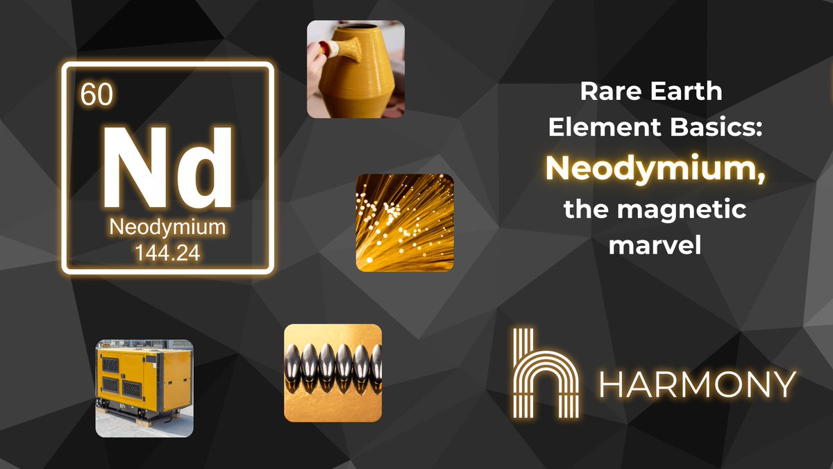 Without #Neodymium, #renewableenergy solutions would be less effective. Neodymium, a magnetic marvel and multifaceted element, is essential for generators, wind turbines, electric motors, MRIs, fiberglass, lasers, and adds color to glass and ceramics.