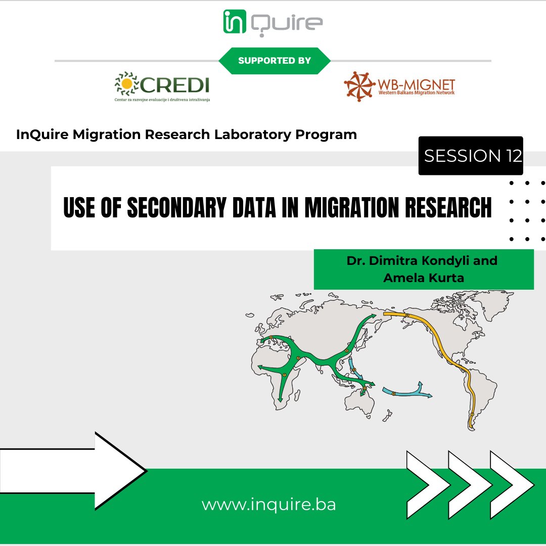 CREDI (@credibih) on Twitter photo ๐ Our InQuire Migration Lab hosted a session on using secondary data in migration research! Led by Dr. <a href="/dimitra_kondyli/">Dimitra Kondyli</a> & <a href="/AmelaKurta/">Amela Kurta</a>, attendees explored EKKE, DASS-BiH and CESSDA-ERIC resources. ๐ ๐ Our InQuire Migration Lab hosted a session on using secondary data in migration research! Led by Dr. <a href="/dimitra_kondyli/">Dimitra Kondyli</a> & <a href="/AmelaKurta/">Amela Kurta</a>, attendees explored EKKE, DASS-BiH and CESSDA-ERIC resources. ๐