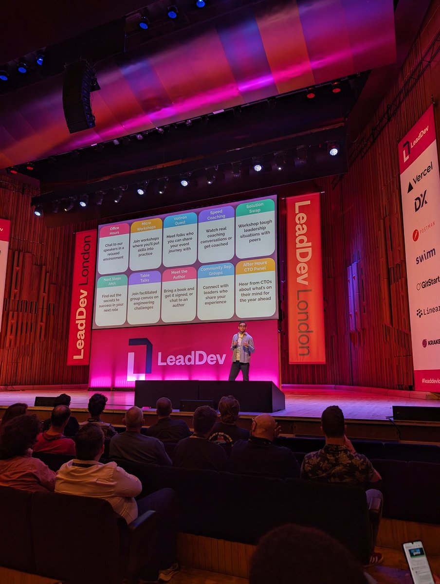 Lovely intro to this year's new activities from <a href="/marcusfgardiner/">Marcus Gardiner</a> #LeadDevLondon #LeadDev