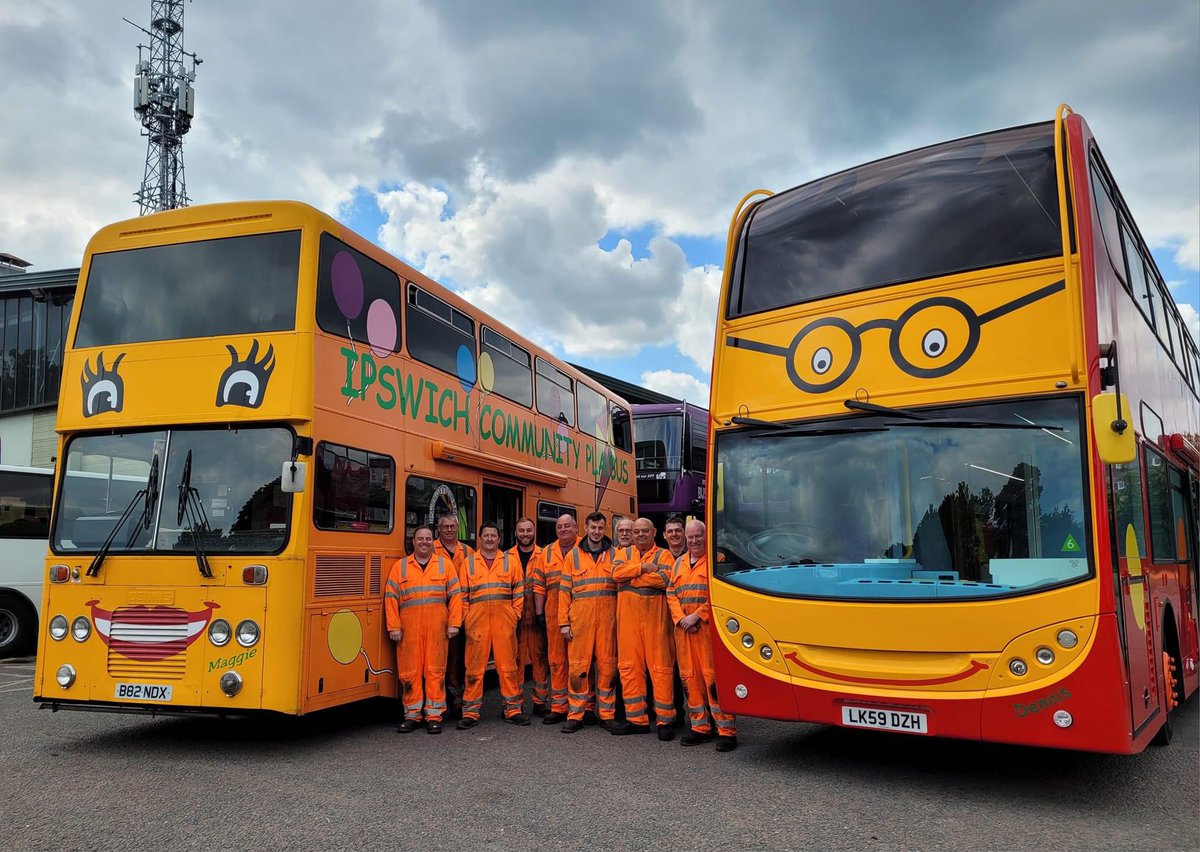 Very proud of our engineering team <a href="/ipswichbuses/">Ipswich Buses Official</a> for supporting the Ipswich Community Playbus. After 21 yrs of service 'Maggie' is retiring, with the recently completed 'Dennis'  taking over. I'm sure he will rise to the challenge!
