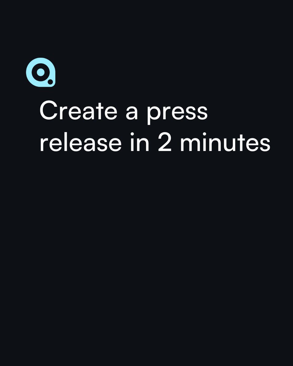 Need a press release? Co-create one in 2min. 

Est time saved: hours. 

aflow.co