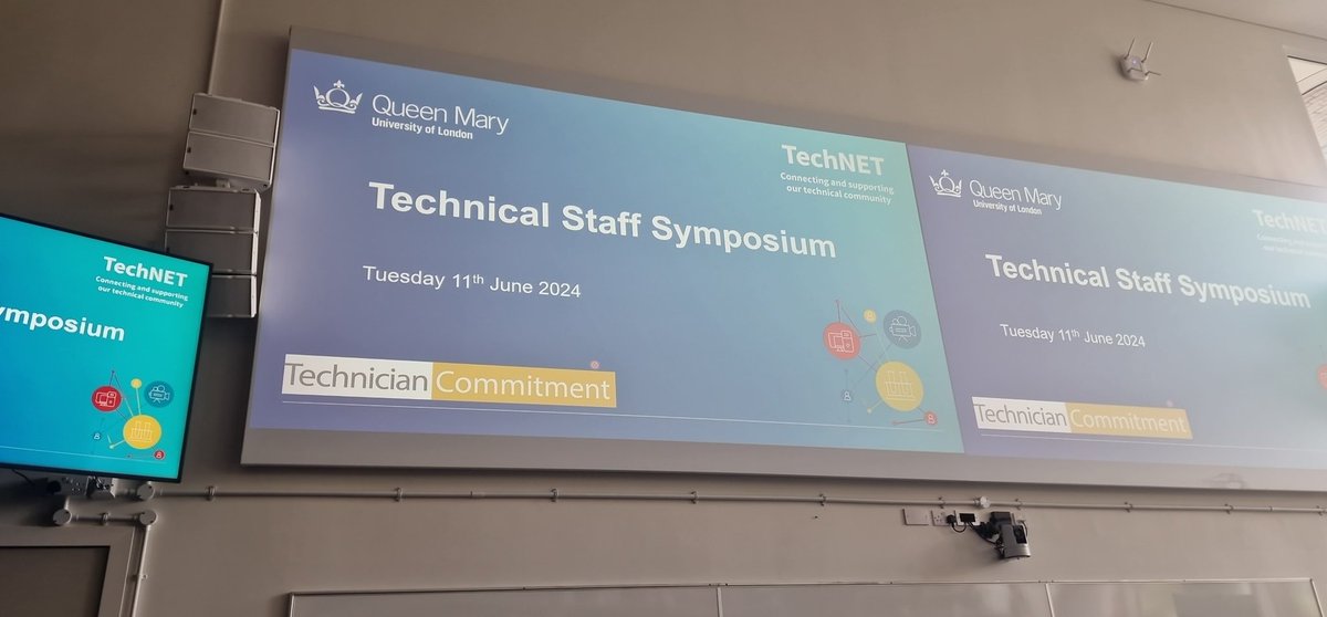 Excited to be at the Queen Mary University London technical symposium today. It's buzzing.
