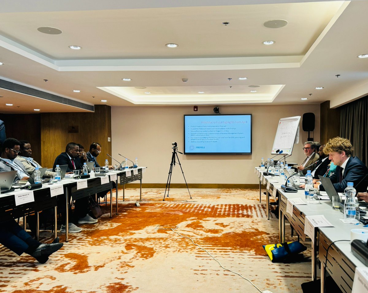 Mr. Rupert Bladon, the Team Leader of PREMIS 2, is currently providing a detailed progress report on the PREMIS 2 project at the Steering Committee meeting.

#Somalia