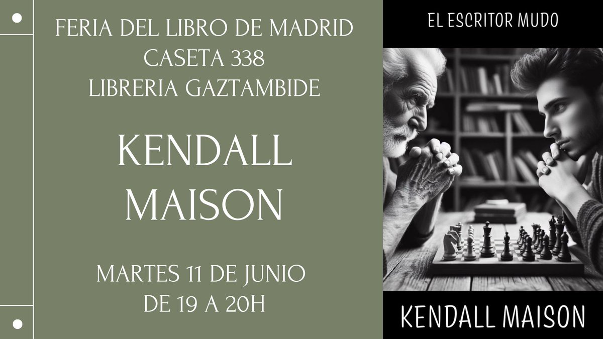 Os espero hoy en la feria del libro de Madrid.