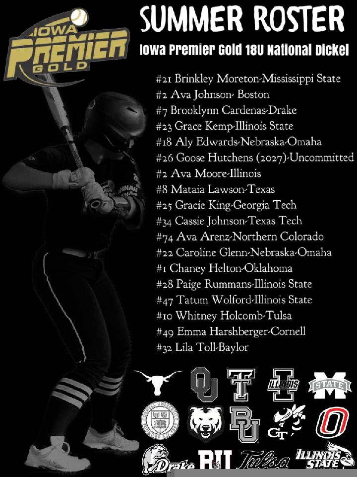 Iowa Premier Fastpitch (@iowapremierfp) on Twitter photo Top 3 finish in Texas this past weekend for our tune up......
Gonna be a fun summer with this squad! Final Destination=
Westfield, Indiana <a href="/thealliancefp/">The Alliance Fastpitch</a>
ALL D1 committed, including 7 Power 5 athletes!! #IPFLIFEππ€π
#EYEONTHEPRIZE #COMPETE
#TRADITION #IPFBETHEBEST Top 3 finish in Texas this past weekend for our tune up......
Gonna be a fun summer with this squad! Final Destination=
Westfield, Indiana <a href="/thealliancefp/">The Alliance Fastpitch</a>
ALL D1 committed, including 7 Power 5 athletes!! #IPFLIFEππ€π
#EYEONTHEPRIZE #COMPETE
#TRADITION #IPFBETHEBEST