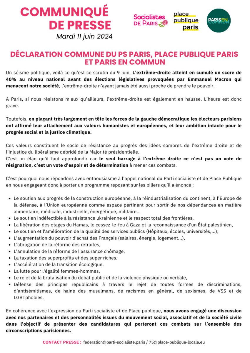 Bernard Jomier (@bernardjomier) on Twitter photo À Paris, <a href="/ParisEnCommun/">Paris en Commun</a> <a href="/placepublique_/">Place publique</a> et <a href="/PS_Paris/">Fédération de Paris du PS 🌹</a> appellent à poursuivre la dynamique politique portée par Raphaël Glucksmann 👇 À Paris, <a href="/ParisEnCommun/">Paris en Commun</a> <a href="/placepublique_/">Place publique</a> et <a href="/PS_Paris/">Fédération de Paris du PS 🌹</a> appellent à poursuivre la dynamique politique portée par Raphaël Glucksmann 👇
