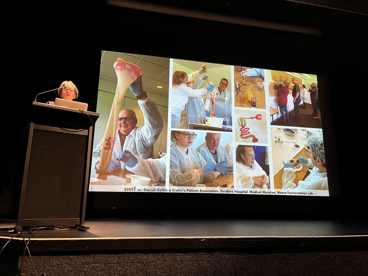 “The SHIT! Project Inviting people with chronic gut diseases to connect with their gut microbiome to model their faeces with food.” <a href="/daniellewilde/">prof. danielle wilde, phd</a> on direct, participatory research with people with cancer to close the gap between bodies seen and unseen <a href="/RMITDSC/">RMITDSC</a>