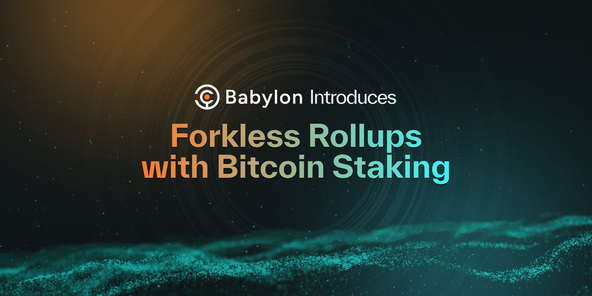 babylonlabs_io's tweet photo. 📜Rollups have emerged as a promising solution to scalability challenges faced by L1 blockchains like Ethereum, but current architectures often sacrifice security for increased throughput.

⚡️In our new proposal, "Forkless Rollups with Bitcoin Staking," we introduce a solution that enhances rollup security by leveraging Bitcoin staking, reducing latency, and addressing the centralization bottleneck.

🧵⤵️

1/13