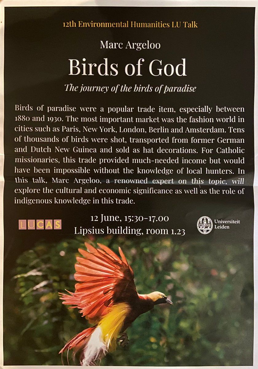 Lezing #BirdsOfGod <a href="/UniLeiden/">Universiteit Leiden</a>