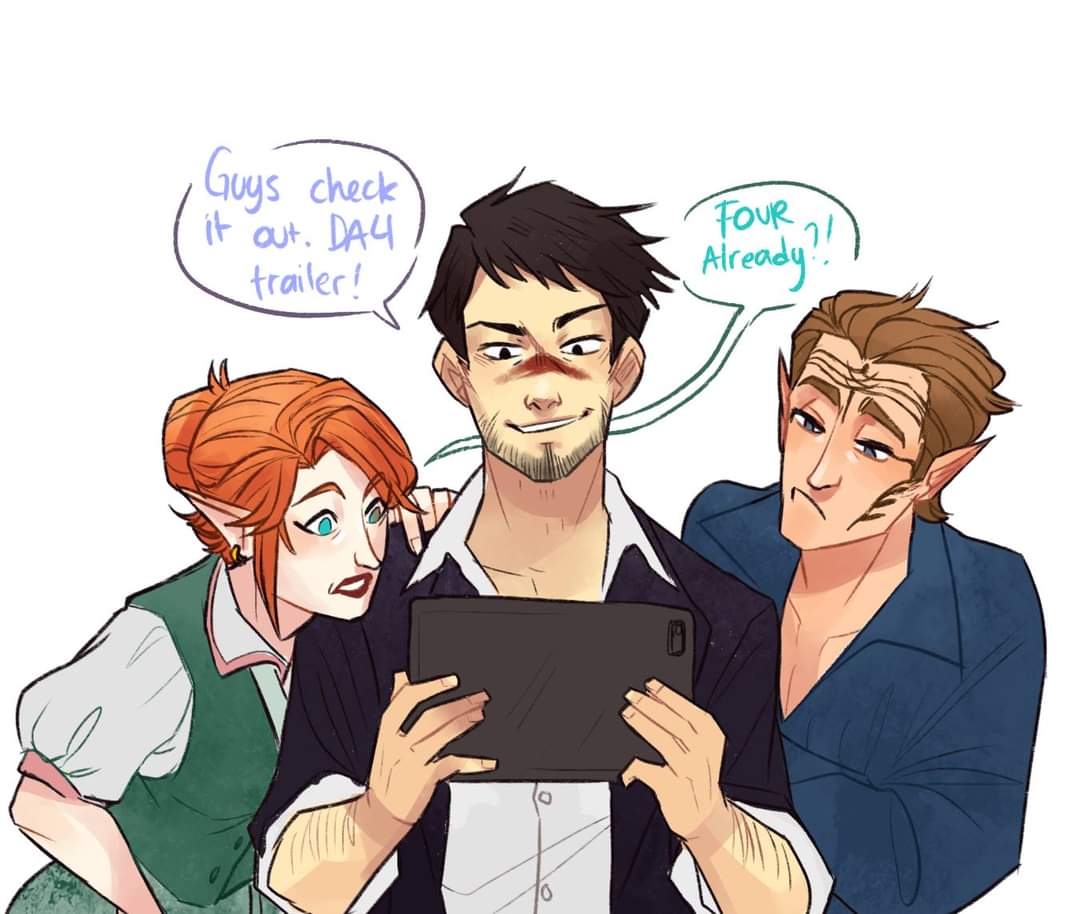 Silly thing i did when the first trailer(?) Dropped in..... 20..18? God wdym thay was 6 years ago #dragonage