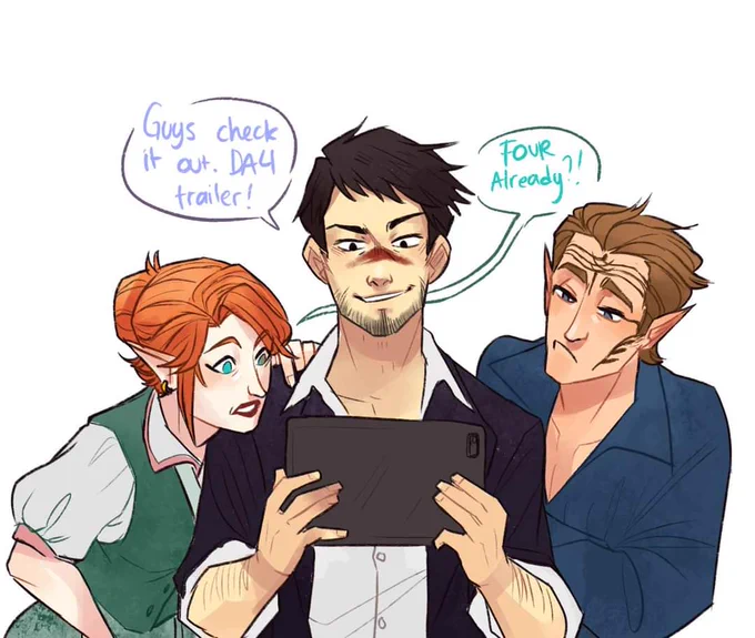 Silly thing i did when the first trailer(?) Dropped in..... 20..18? God wdym thay was 6 years ago #dragonage 