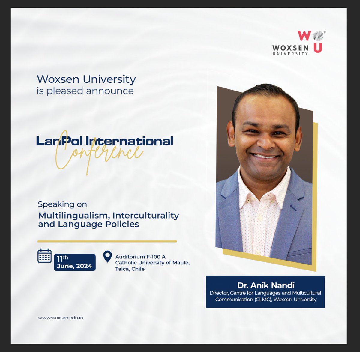 I am speaking today in Chile (virtually) at the International LanPol Conference funded by the ANID and the Chilean Ministry of Science, Technology, Learning and Innovation. Start @ 9pm IST. If interested, please DM me for the link! <a href="/Woxsen/">Woxsen University</a> #internationalization #newagelearning