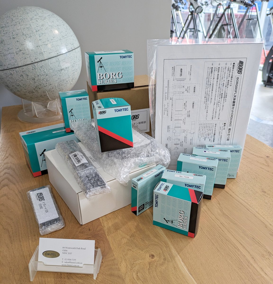 BintelShop's tweet image. What's this strange telescope at BINTEL? Hint - it's some of the finest optics we've ever had in our store! #bintel #telecope #borg