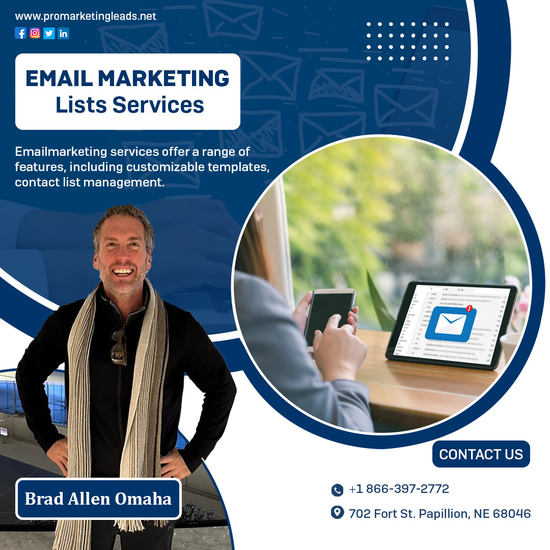 Bradallenomaha's tweet photo. Looking to boost your business with effective email marketing? @Bradallenomaha offers top-notch "#Email_Marketing_Lists" services! Reach your #targetaudience, increase engagement, and drive sales.
https://t.co/P8AGNqCJhF
#EmailMarketing #BradAllen #TargetedLists #TargetAudience https://t.co/HrAGuXOJTa