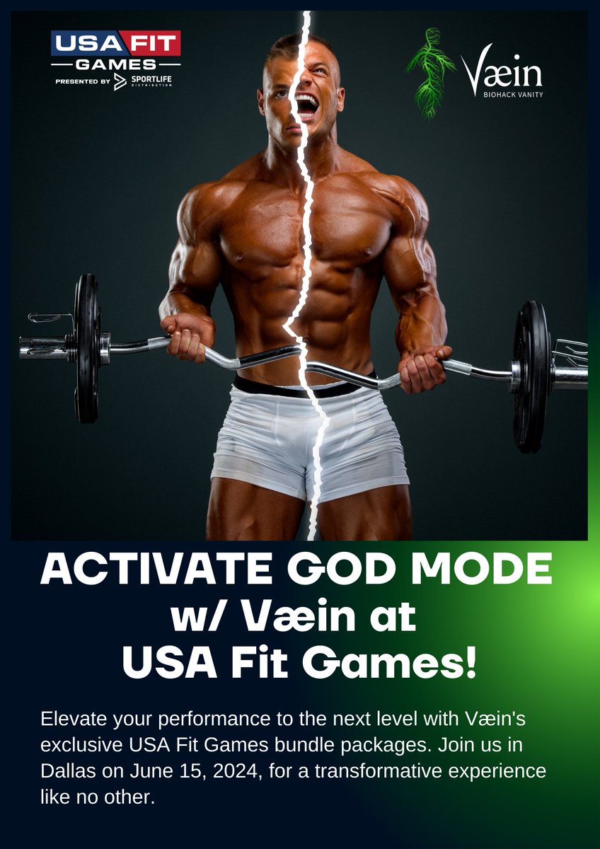 Vaein is thrilled to announce that we will have an exhibitor booth at the USA Fit Games this Saturday in Dallas! 🎉 Come visit us at Booth 109 to learn more about our cutting-edge services designed to take your athletic performance to the next level. 💪