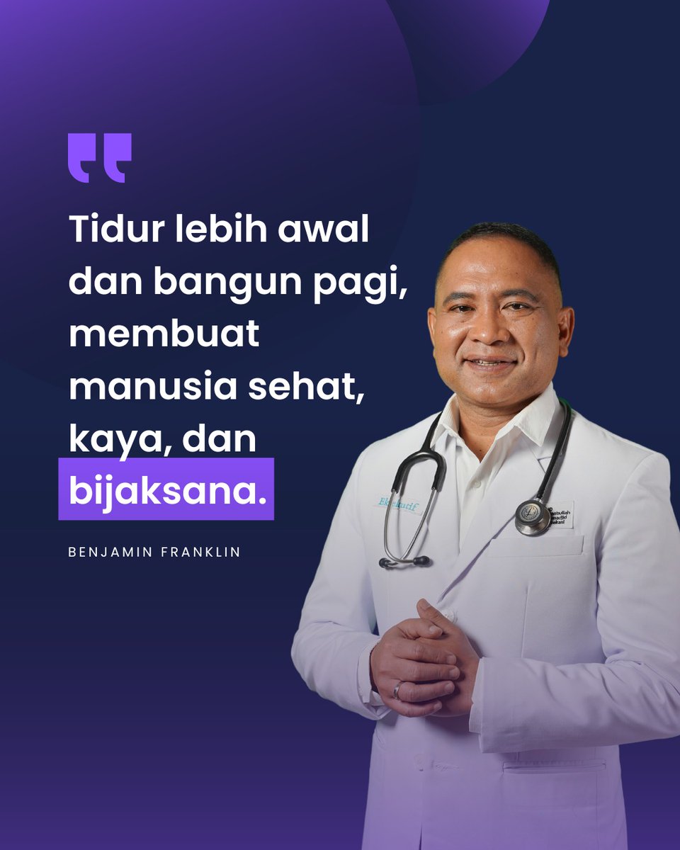 zerocrow01's tweet photo. Salah satu cara sederhana untuk menjaga kesehatan adalah tidur lebih awal dan bangun pagi. https://t.co/r0pLrxi4dr