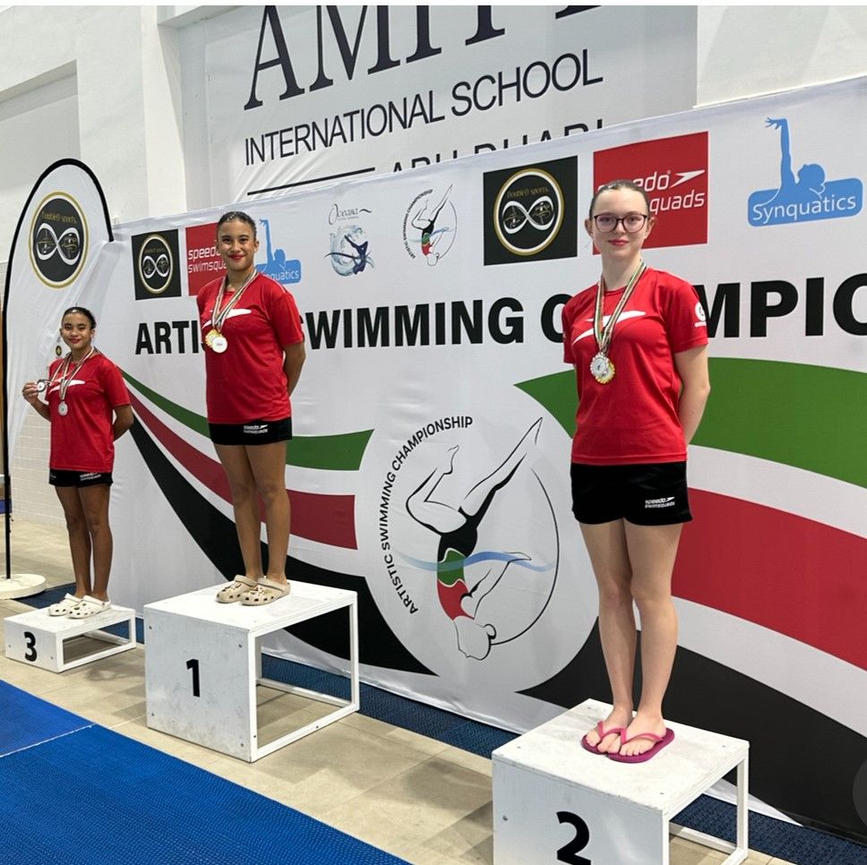 Fantastic news from the Abu Dhabi Artistic Swimming Championship! Haya &amp; Nour brought home several golds 🥇, with Haya's duet score hitting a record 201! 
We are incredibly proud of their success.

@speedoswimsquads_uae🥇

#PassionForSport #DIADubaiSport #ChampionSisters