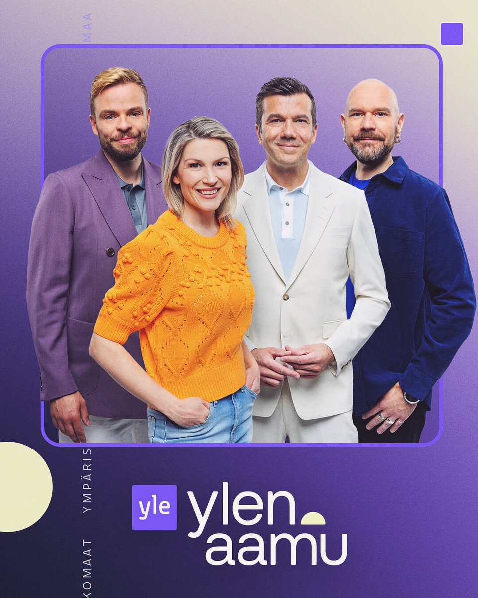 Tänään alkaa uusi Ylen aamu 🟣