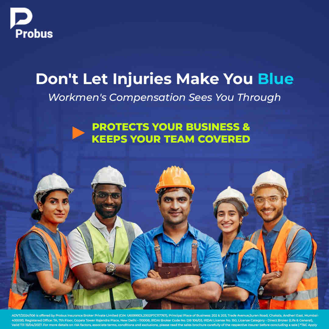 ProbusInsurance's tweet photo. Accidents Happen, But Financial Woes Don’t Have To!

Workmen’s Compensation by Probus - Your safety net for unexpected workplace mishaps.

Swipe to deploy your Workmen’s Comp shield! ️

#WorkmensCompRelief
#InvestInYourTeam
#ProbusProtects #insurewithprobus https://t.co/1fVFLLNXiK