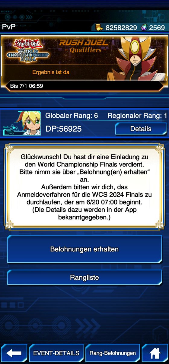 Final results for rush WCQ are out.
I am indeed 1st EU and 6th Global 😃
I finished it with the Name [B&amp;P] command 🫡
Its Kind of a special Name representing a very special Situation 😅