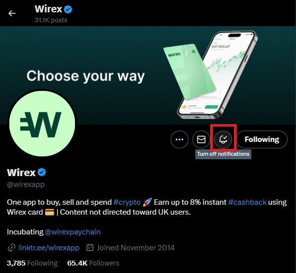 Wirex tweet media