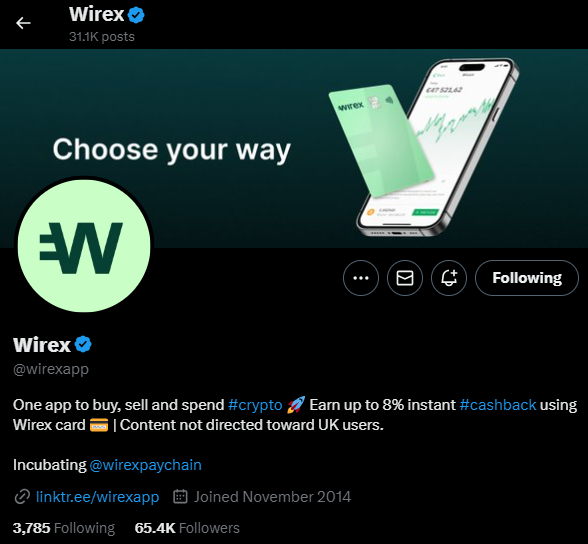 Wirex tweet media