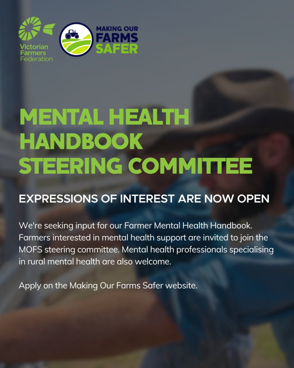 Apply now for a spot on our handbook steering committee and be a driving force for rural mental health! Learn more about the Steering Committee and complete your expression of interest: bit.ly/3VlMnwC
Applications close Wednesday, 19 June 2024.