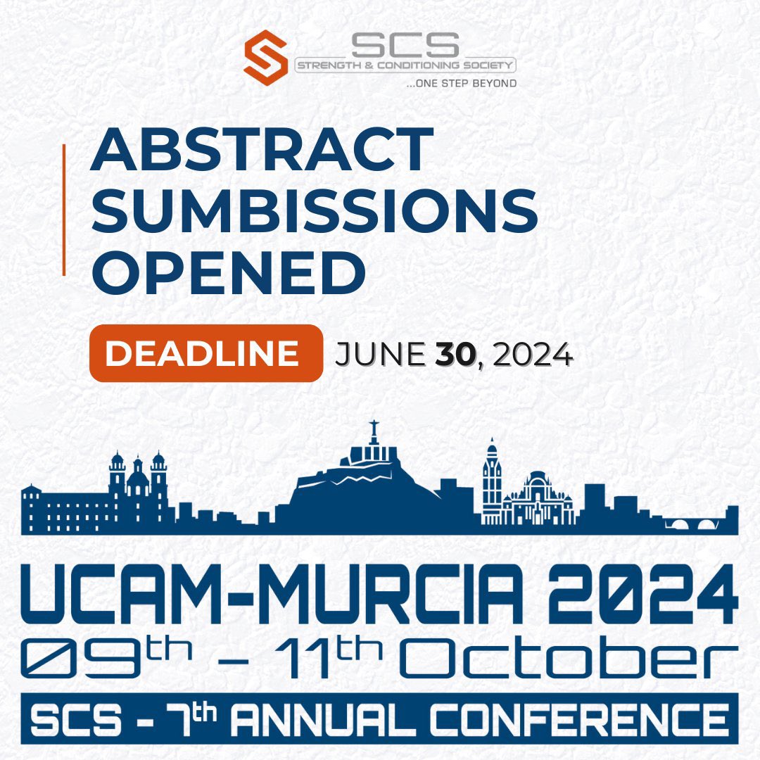 ⏳Sólo quedan 3 semanas para que acabe el plazo de envío de resúmenes

😀 Recuerda q puedes aplicar a todos los premios científicos de la <a href="/S_C_Society/">Strength & Conditioning Society (SCS)</a> para jóvenes investigadores (YIA) o para investigación aplicada (ASA)

Toda la información del congreso👇🏼
scs.academy/scs-annual-mee…