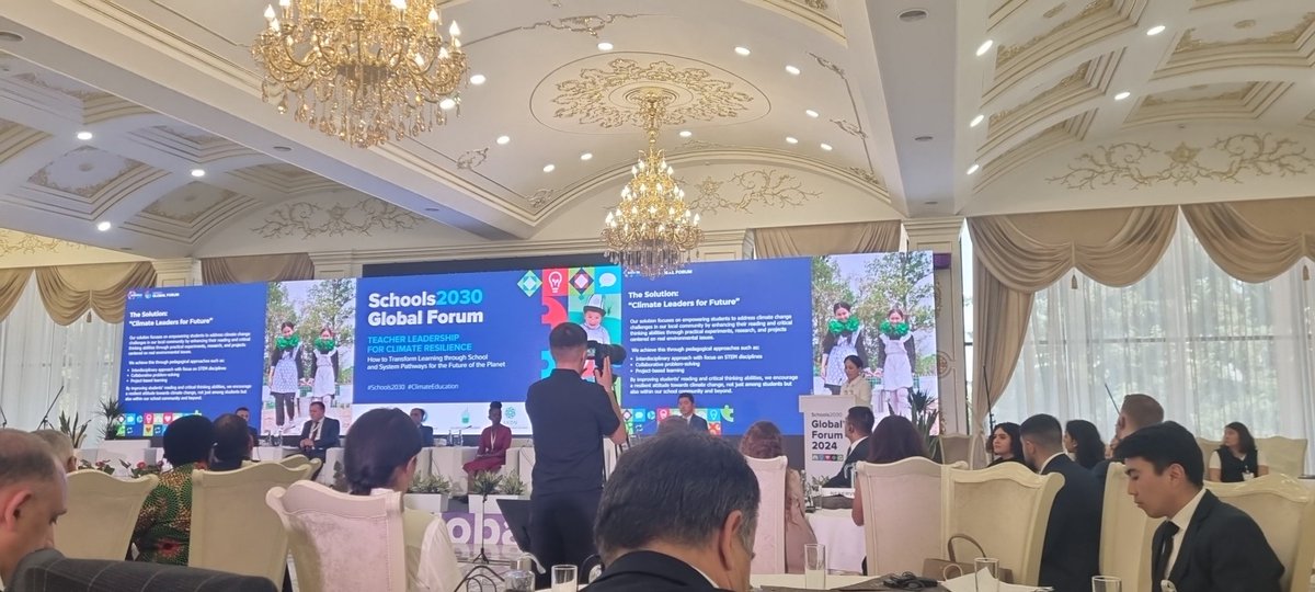 Fantastic to be representing <a href="/STIReducation/">STiR Education</a> at #Schools2030 in Kyrgyzstan this morning, hearing from teachers who are taking action on climate resilience in diverse communities around the world #ClimateEducation