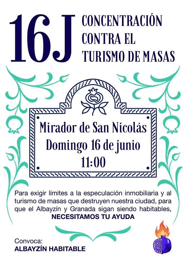 Vecinos del Albaicín se movilizan para exigir "límites al turismo de masas"

👉"Si no se toman medidas inmediatas", el Albaicín se convertirá en "un triste decorado al servicio exclusivo de la especulación inmobiliaria y el entretenimiento turístico".
elindependientedegranada.es/economia/vecin…