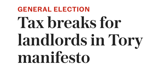Yet another smack in the face for young voters.  Why do their landlords need a tax break, for heaven's sake.